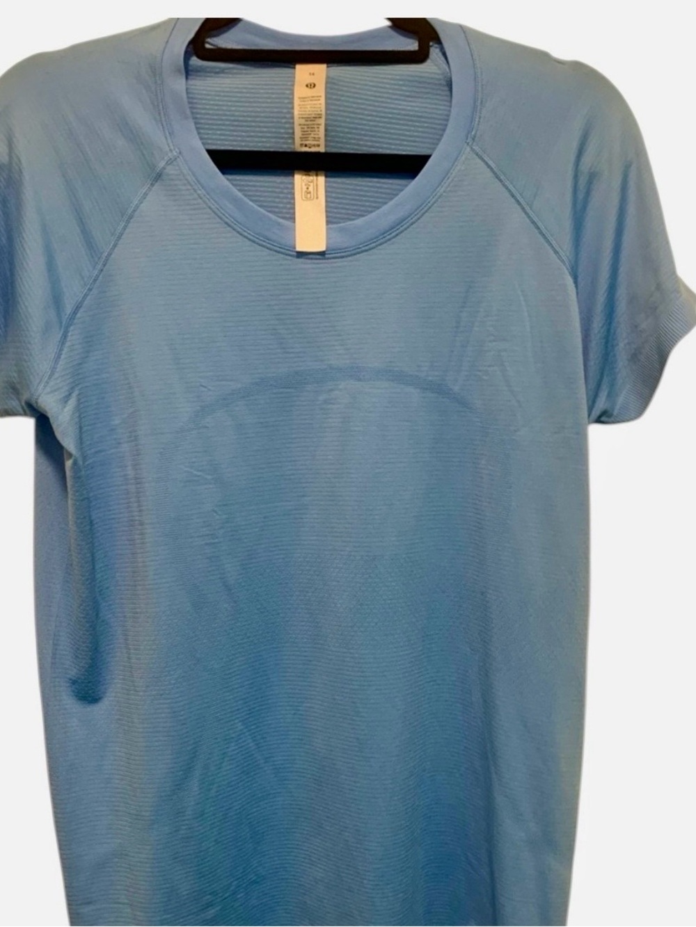 lululemon athletica Light Blue Short Sleeve Active Tee